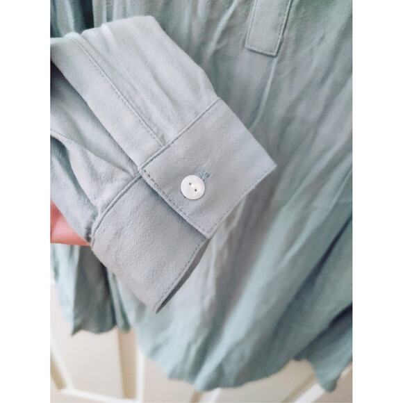 J. Jill Tunic Pintucked Popover Mineral Medium NWT - Picture 4 of 7